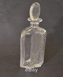 Early Signed Brierley Cut Glass Decanter With Flat Stopper