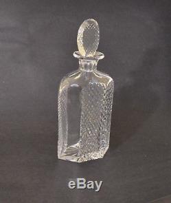 Early Signed Brierley Cut Glass Decanter With Flat Stopper