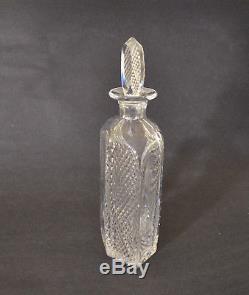 Early Signed Brierley Cut Glass Decanter With Flat Stopper