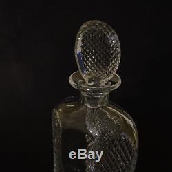 Early Signed Brierley Cut Glass Decanter With Flat Stopper