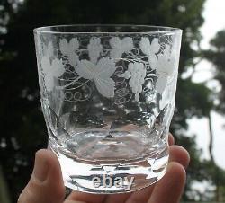 Edinburgh Crystal Decanter Whisky Glass Set & Tray Lochnagar Cut 1950s RARE