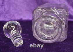 Edinburgh Crystal Decanter Whisky Glass Set & Tray Lochnagar Cut 1950s RARE