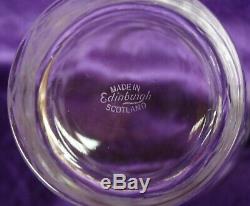 Edinburgh Crystal Decanter Whisky Glass Set & Tray Lochnagar Cut 1960s RARE