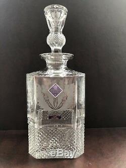Edinburgh Crystal Thistle Cut 10.5 Square Whisky Decanter, Perfect