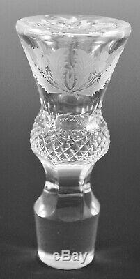 Edinburgh Crystal Thistle Cut Claret Jug Decanter 1st Excellent