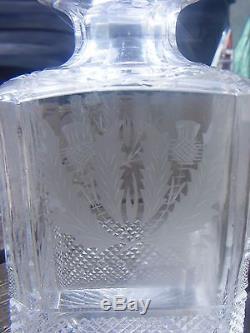 Edinburgh Crystal Thistle Whisky Decanter