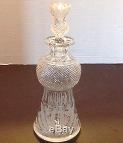 Edinburgh Cut Crystal Glass THISTLE Round 26oz WINE, SCOTCH Decanter Scotland