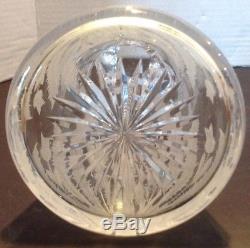 Edinburgh Cut Crystal Glass THISTLE Round 26oz WINE, SCOTCH Decanter Scotland