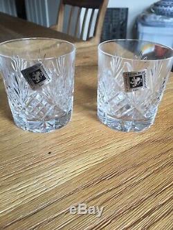 Edinburgh Handmade International Crystal Decanter And 2 Whisky Tumblers