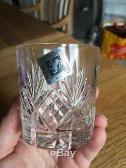 Edinburgh Handmade International Crystal Decanter And 2 Whisky Tumblers
