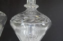 Edinburgh Scottish Cut Glass Crystal Whiskey Decanters Rare Pair No Reserve