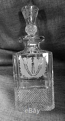 Edinburgh Signed Crystal Brandy Decanter Vintage Unused With Label