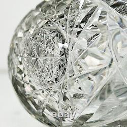 Egginton Signed American Brilliant Period Cut Crystal Carafe / Open Decanter