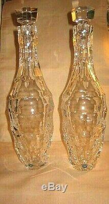 Elegant Steuben Decanters Tortoise Full Cut New, Never Used Two Available