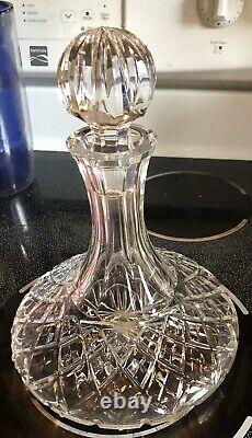 Elegant Waterford Crystal Nocturne Ships Decanter with Stopper. Stamped-marked