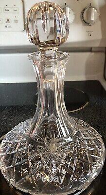 Elegant Waterford Crystal Nocturne Ships Decanter with Stopper. Stamped-marked