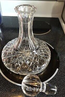 Elegant Waterford Crystal Nocturne Ships Decanter with Stopper. Stamped-marked