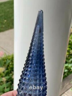 Empoli Genie Bottle Glass Decanter Purple Lavender Diamond Cut