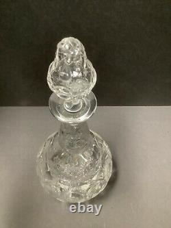 English Crystal decanter Thomas Webb rock crystal cut. Antique England