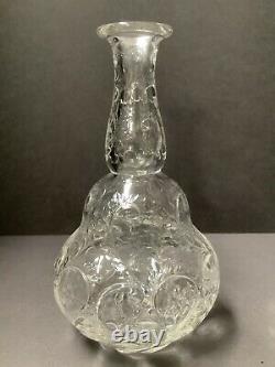 English Crystal decanter Thomas Webb rock crystal cut. Antique England