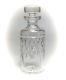 English Hand Cut & Polished Crystal Decanter With Flat Round Stopper, 20th Century