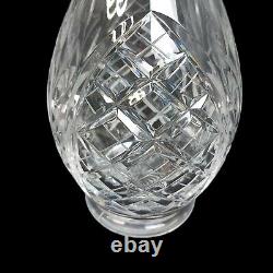 European Cut Crystal Rose & Diamond Bulbous 15.75 Decanter and Stopper BARWARE