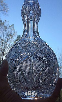 Exceptional 14 ABP Cut Glass Decanter