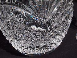 Exquisite Waterford Hand-cut Crystal Decanter and Wine Glasses Artisan Pattern