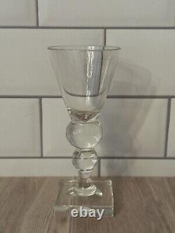 FINE GUNDERSON PAIRPOINT CUT CRYSTAL DECANTER WithSTOPPER AND 6 CORDIALS