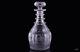Fabulous 1825 Antique English 3-ring Hand Applied Cut Glass Decanter With Stars