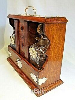 Fabulous Tantalus/Decanter Cabinet With Glasses C1900/10