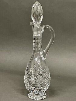 Fabulous Vintage Wine/ Liquor Decanter Crystal Cut Glass Bottle with Stopper
