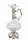 Fine Sterling Silver & Fine Cut Crystal Hand Chased Wine Decanter