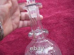 Fine WEBB Signed English CUT CRYSTAL DECANTER-9 3/4 Inch-Nice Condition-NR