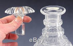 GREAT PAIR c1830s ENGLISH CUT GLASS LIQUOR DECANTERS