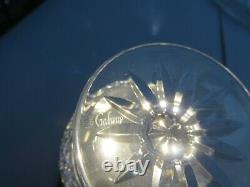 Galway Irish Crystal Leah Cut Ships Decanter Set 6 Brandy Glasses Wooden Base