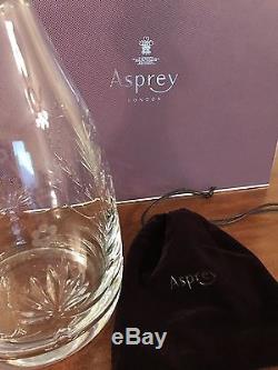 Genuine Asprey of London Crystal Cut Glass Decanter