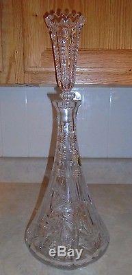 Genuine German Hand Cut Crystal Extra Large Stunning Decanter (20)