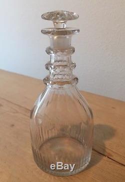 George III Period Cut Crystal Miniature Decanter with Original Stopper c1795
