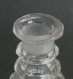 Georgian 3 collar ring (faceted), mushroom stopper decanter, c. 1820