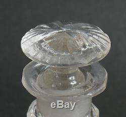 Georgian 3 collar ring (faceted), mushroom stopper decanter, c. 1820