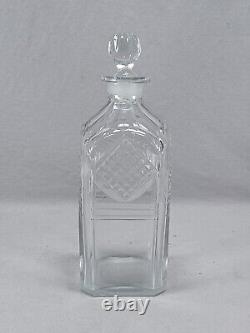 Georgian Anglo Irish Cut Diamonds Panels & Lines Spirits Decanter Circa 1810