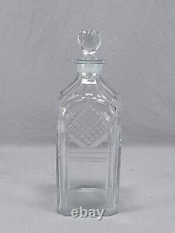 Georgian Anglo Irish Cut Diamonds Panels & Lines Spirits Decanter Circa 1810