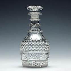 Georgian Cut Glass Prussian Decanter c1830