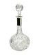 German 800 Silver And Clear Cut Crystal Glass Decanter, Circa 1920