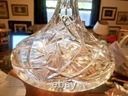 Gorgeous Amarican Brilliant Antique Cut Glass Brandy Bourbon Liquor Decanter