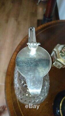 Gorgeous Antique Victorian Crystal Silver Plate Mounted Claret Jugdecanter
