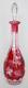 Gorgeous Bohemian Glass Czech Cut-to-clear Cranberry Ruby Stoppered Decanter