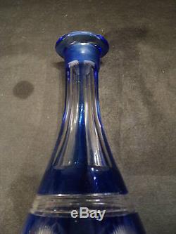 Gorgeous Cobalt Cased Cut-to-clear Engraved Decanter