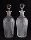 Gorgeous Pair Antique British English Or Irish Cut Crystal Glass Decanters